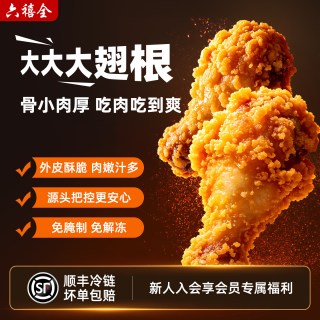 六禧全 炸鸡半成品翅根鸡腿脆皮裹粉家用冷冻空气油炸锅非肯德基专用鸡翅