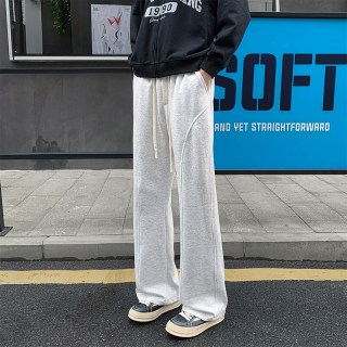 月伊纺 美式高街直筒卫裤男潮流百搭宽松阔腿休闲长裤青年百搭运动哈伦裤