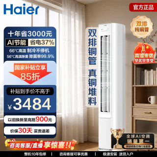 海尔 小红花系列 KFR-50LW/E1-1 新一级能效 立柜式空调 2匹