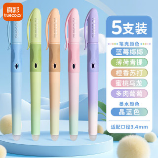 真彩 正姿热可擦钢笔三年级小学生专用热敏可擦矫姿晶蓝儿童初学者练字可擦笔墨囊可替换正姿易擦钢笔 【缤纷
