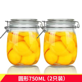 家用卡扣密封玻璃罐透明大容量加厚带盖不漏菜坛子