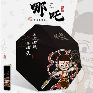 哪吒周边哪吒敖丙手动雨伞学生专用黑胶晴雨两用动漫防晒伞学生