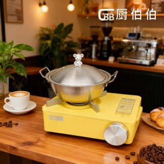一人食超可爱小熊锅不锈钢泡面碗双耳锅19CM