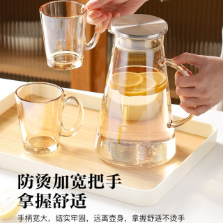 青苹果 清韵壶家用耐高温玻璃壶大容量防爆茶壶水壶凉水杯套装