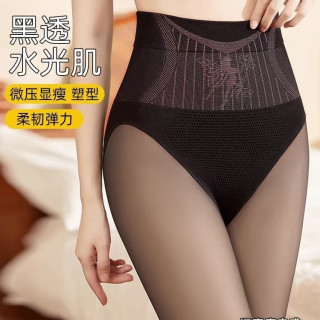 花仙子水光袜黑透肤提臀收腹光腿神器黑丝连裤袜高腰加厚