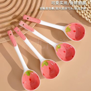 创意大众日式餐具网红家庭＞60度勺子＜150毫米可爱家用少女心长柄