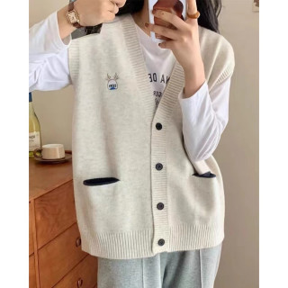 网红无袖V领马甲女宽松2026秋季新款开衫时尚洋气韩版针织衫马夹