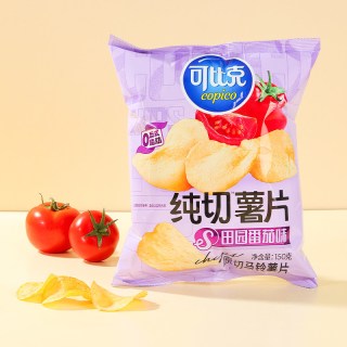 88VIP：可比克 纯切薯片番茄味休闲膨化食品办公室下午茶小吃