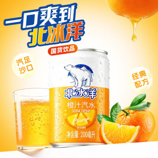 北冰洋 橙汁汽水 200ml*12罐