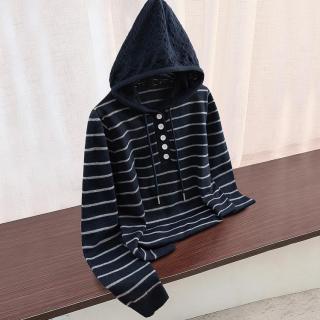 她池 秋装新女士时尚半系扣休闲减龄上衣