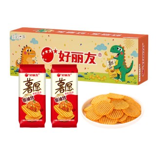 移动端：好丽友 薯愿薯片恐龙限量版多口味2P×1盒（共2包）非油炸零食