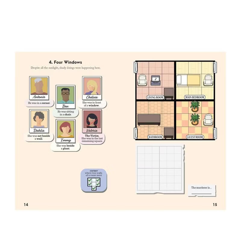 PUZZLE 谜案数独1 80个谋杀悬疑逻辑谜题 英文原版
