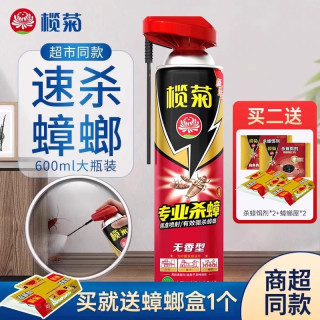 榄菊 蟑螂气雾剂家用室内杀虫药喷雾一窝端管道除虫非无毒下水道全