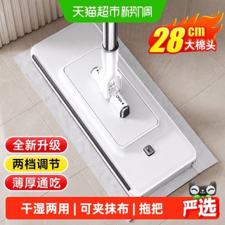 88VIP：益伟 洗脸巾拖把2026新款家用干湿两用可夹抹布多功能一拖地净神器