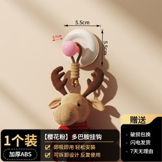 吸盘玄关挂钩强力承重粘胶免打孔入户门口放钥匙神器帽子置物粘贴