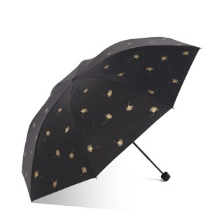 天堂伞 8骨三折晴雨伞 银杏飞舞