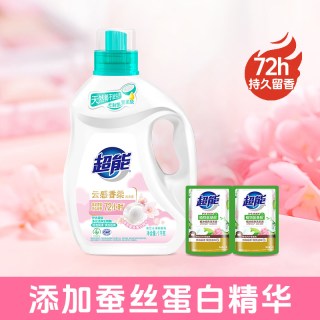 88VIP：超能 云感香柔洗衣液依兰茉莉持久留香添加蚕丝蛋白柔顺衣物组合