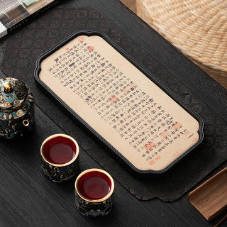 新视觉茶器  家用高端紫砂壶承陶瓷吸水干泡茶盘茶台简约托盘壶垫