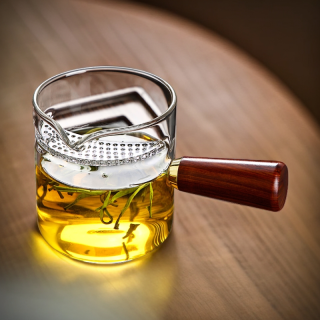 煌山公道杯玻璃茶具高档茶水过滤侧把茶壶高端泡茶贪心杯分茶茶道