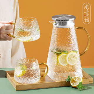 尚言坊 冷水壶玻璃耐高温凉水壶家用泡茶壶大容量凉白开水杯大号扎壶