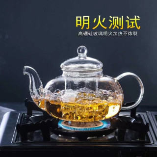 耐高温加厚过滤玻璃茶壶泡茶壶花草茶壶家用茶水分离功夫茶具