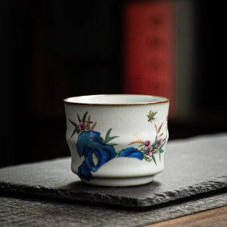茶具汝窑茶杯泡茶主人杯高档陶瓷茶杯单杯品茗杯单个可养个人杯盏
