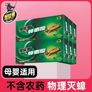 black swirl-wind 蟑螂药屋家用强效蟑螂屋捕捉灭蟑大小通杀一窝端厨房6盒装