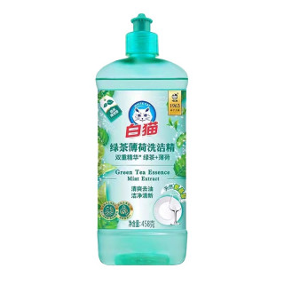 白猫 绿茶薄荷洗洁精 458g*瓶