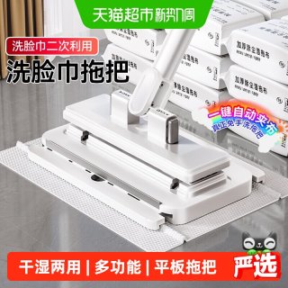 88VIP：益伟 洗脸巾拖把2026新款家用干湿两用可夹抹布多功能一拖地净神器