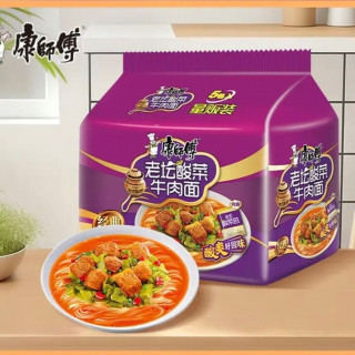 康师傅 老坛酸菜牛肉面 117g*5包