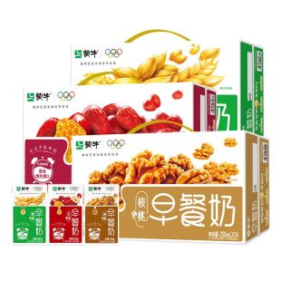 蒙牛 6月产蒙牛早餐奶核桃原麦红枣味250ml