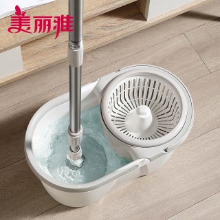 美丽雅 拖把旋转免手洗懒人家用拖地神器污水分离带脱水甩干拖布桶