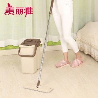 美丽雅 二代洗刷刷平板拖把洗碗家用纤维长柄厨房拖把清洁拖布