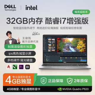 戴尔 Pro15笔记本电脑商务办公酷睿i7设计师图形工作站4G独显 酷睿i7-10850H