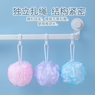 茶花 沐浴球搓澡巾柔软浴花沐浴擦颜色随机发 5105沐浴球一个装