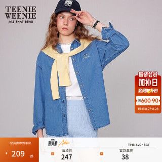 TEENIE WEENIE 复古丹宁衬衫 中蓝色 S