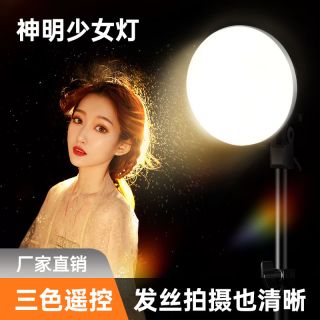 升辉 发丝灯神明少女led摄影灯拍照补光灯调光小型