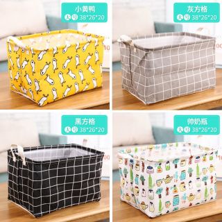 家用内衣裤子袜化妆品桌面收纳盒学生宿舍衣服布艺折叠收纳袋小号