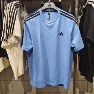 adidas 户外T恤男装上衣2026秋季新款透气运动服跑步健身短袖T恤