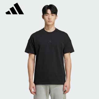 adidas T恤男装夏季新款休闲运动T恤宽松跑步健身男士棉质户外短袖上衣