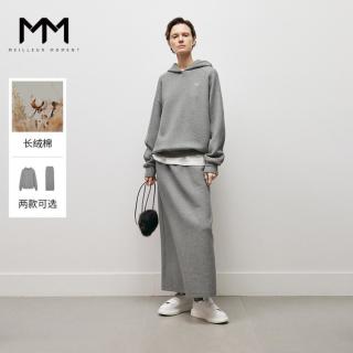 Meilleur moment MM麦檬秋冬运动休闲针织直筒长裙松弛百搭半身裙女