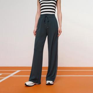 EP YAYING EP雅莹女装 时尚运动弹力舒适高腰抽绳阔腿裤