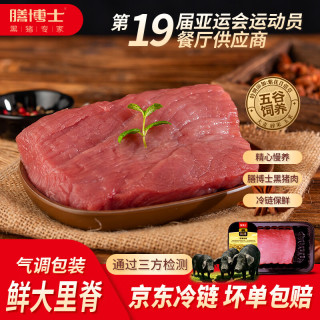 膳博士 黑猪肉囤货新鲜五花肉梅花肉腿肉里脊大排猪脚汤骨棒骨排骨 气调大里脊2kg