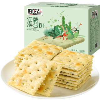 好吃点 饼干核桃粗粮杏仁饼800g*1箱早餐代餐充饥小吃