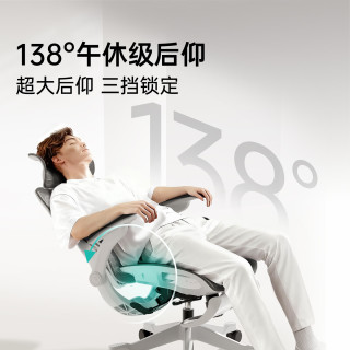 PLUS会员：黑白调 P2 Pro+ 人体工学椅 霜白色 标配款