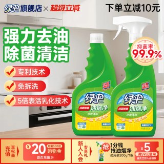 绿伞 超霸油烟净 抽油烟机清洗剂 6瓶 强力去油污
