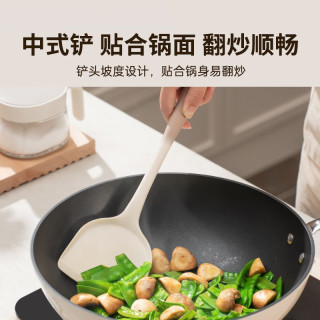 移动专享、移动端：伊之福 家用食品级硅胶铲 长柄耐高温不粘锅炒菜铲汤勺 锅铲