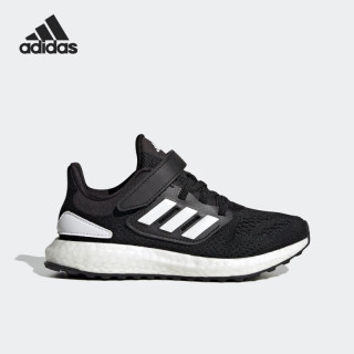 adidas 男青少年新款运动鞋魔术贴休闲鞋减震回弹跑步鞋 H06411 H06411 28
