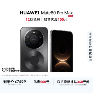华为 Mate 80 Pro Max 手机 16GB+512GB 极夜黑