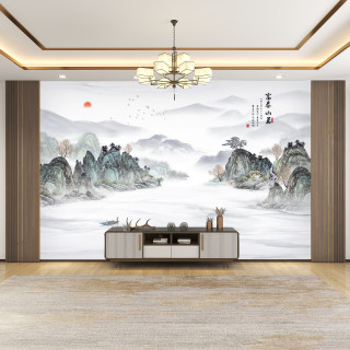 高级感墙布壁画背景墙3D立体装饰画高档大气墙贴纸自粘装饰上档次